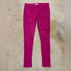 Magenta skinny jeans, size 2-6